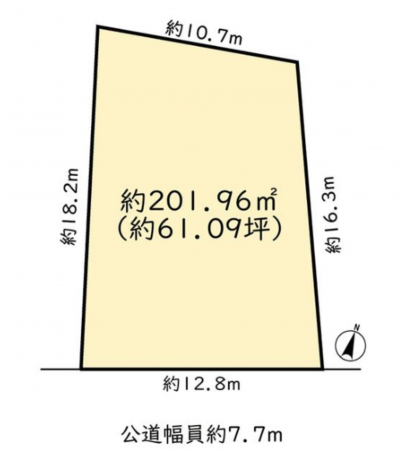 名古屋市守山区幸心、土地の間取り画像です