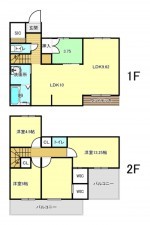 名古屋市守山区大字下志段味、新築一戸建ての間取り画像です