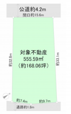 名古屋市守山区翠松園、土地の間取り画像です