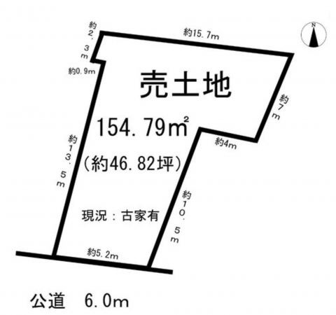 名古屋市守山区川宮町、土地の間取り画像です