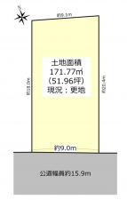 名古屋市守山区大森、土地の間取り画像です