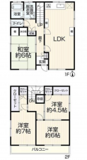 名古屋市守山区高島町、中古一戸建ての間取り画像です