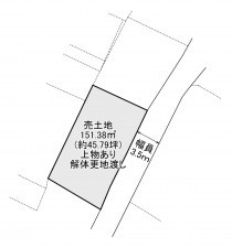 岩国市門前町、土地の間取り画像です