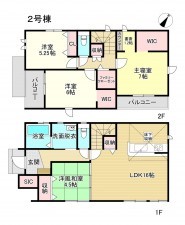 大竹市南栄、新築一戸建ての間取り画像です