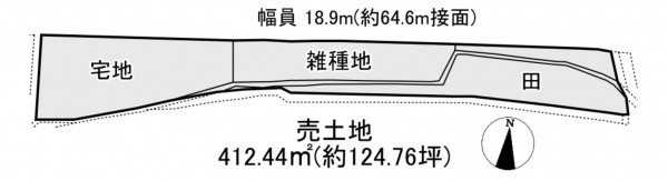 岩国市周東町下久原、土地の間取り画像です