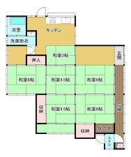 岩国市玖珂町、中古一戸建ての間取り画像です