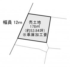 岩国市牛野谷町、土地の間取り画像です