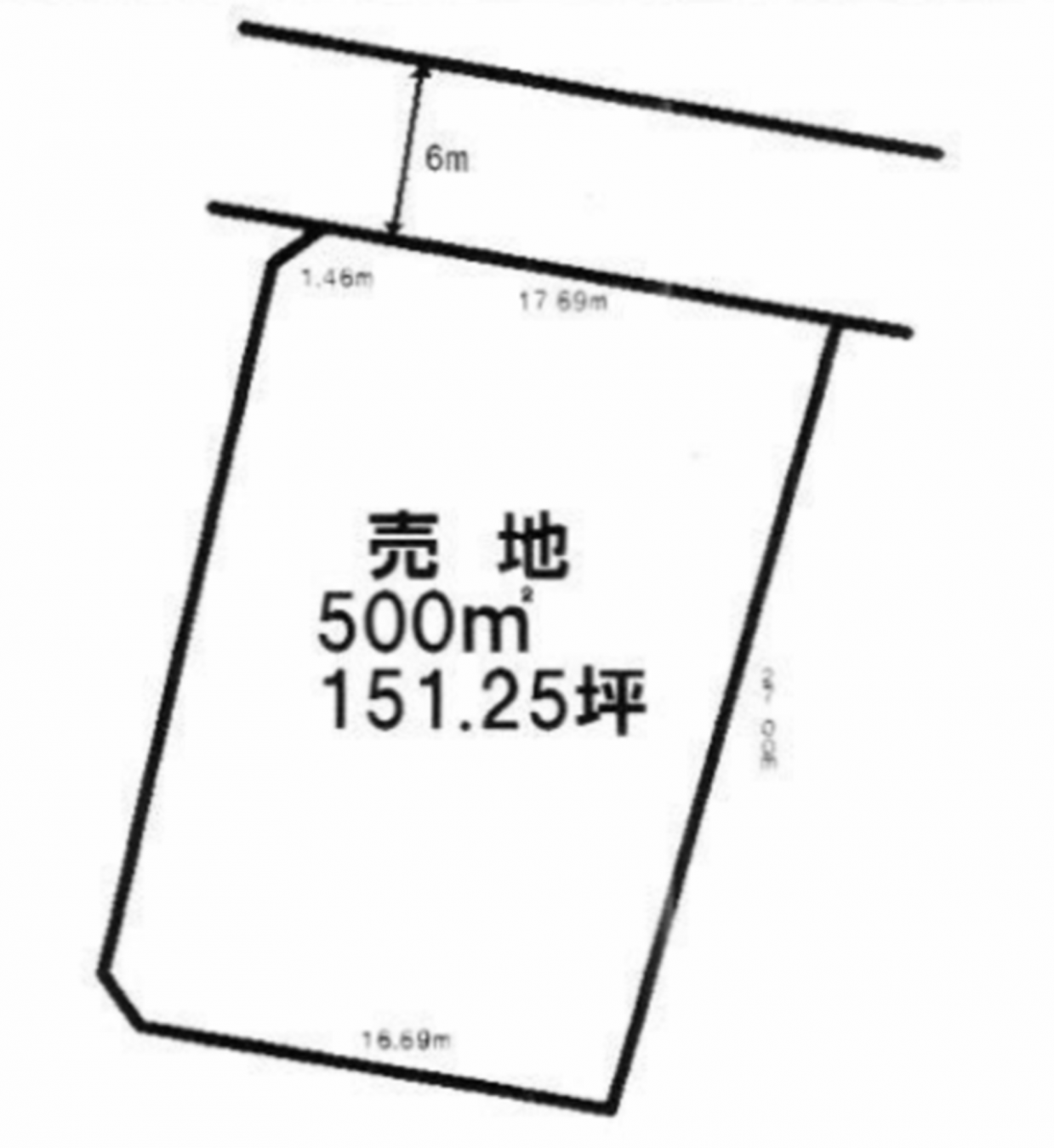 芳賀郡益子町大字七井、土地の間取り画像です