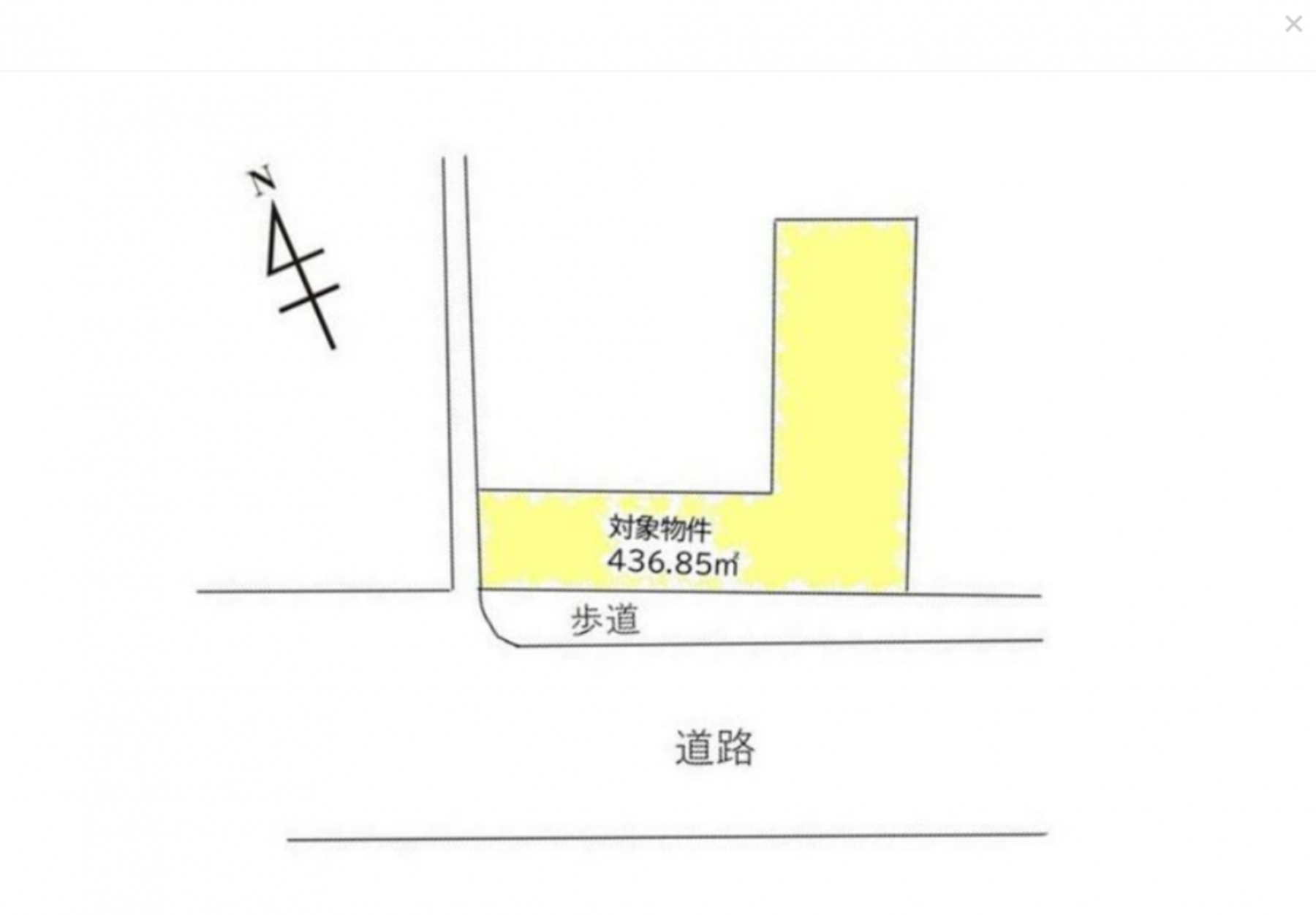 真岡市台町、土地の間取り画像です