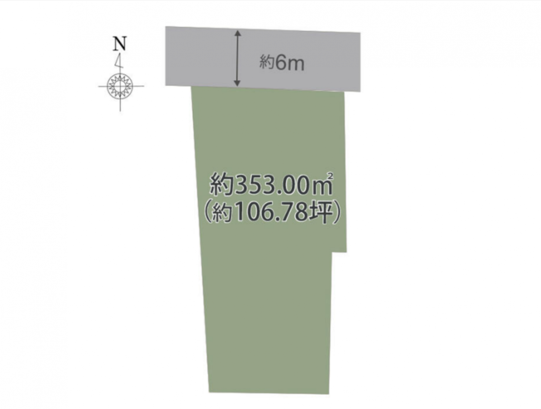 真岡市石島、土地の間取り画像です