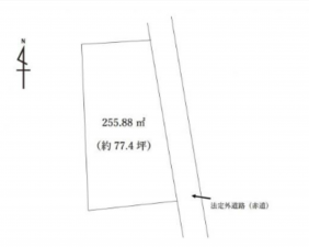 芳賀郡益子町大字小泉、土地の間取り画像です