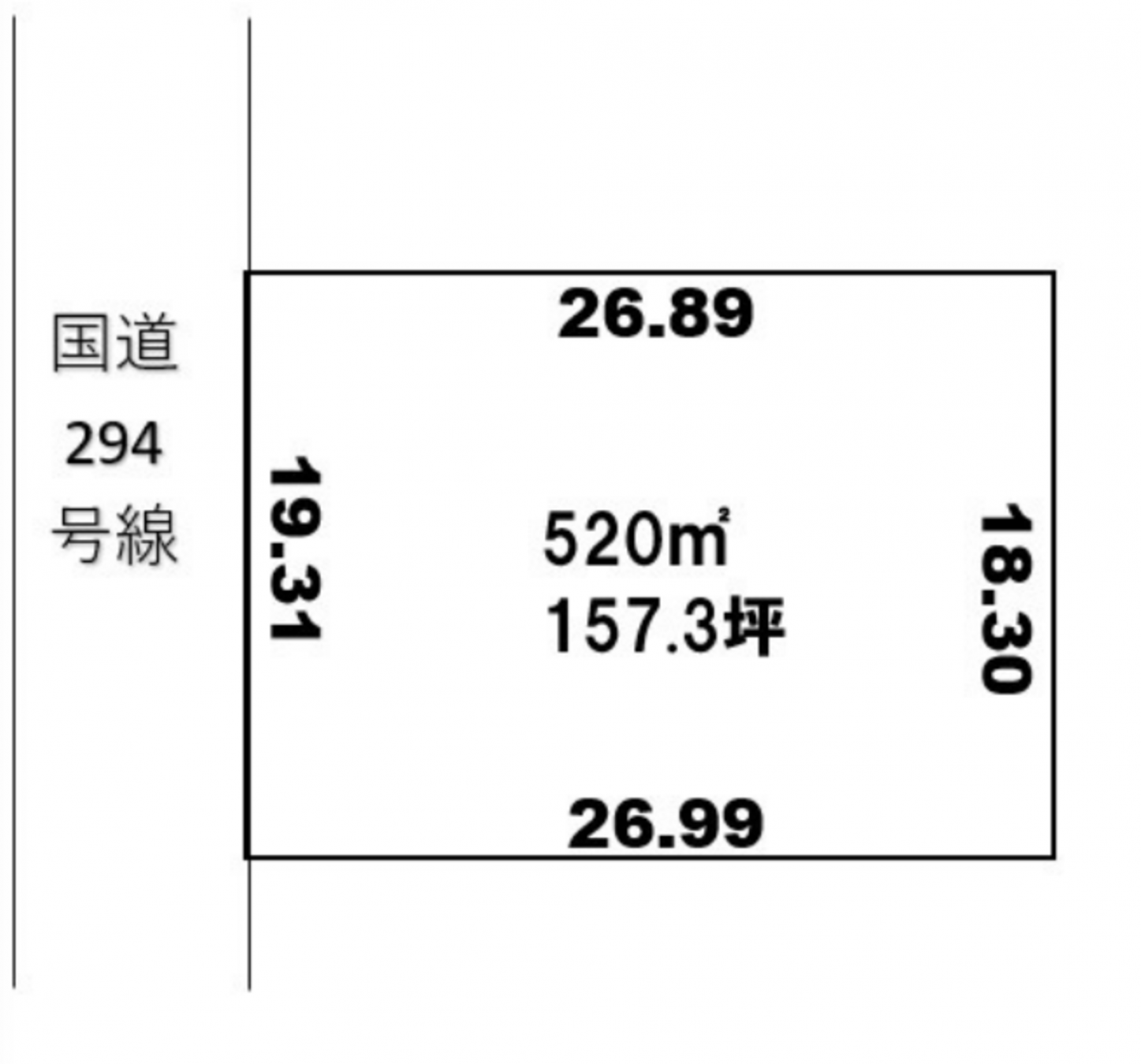 真岡市さくら、土地の間取り画像です