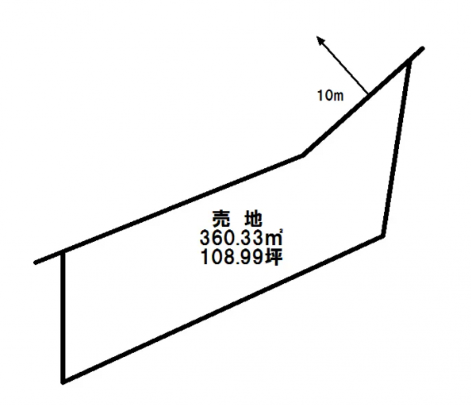 芳賀郡益子町大字大沢、土地の間取り画像です
