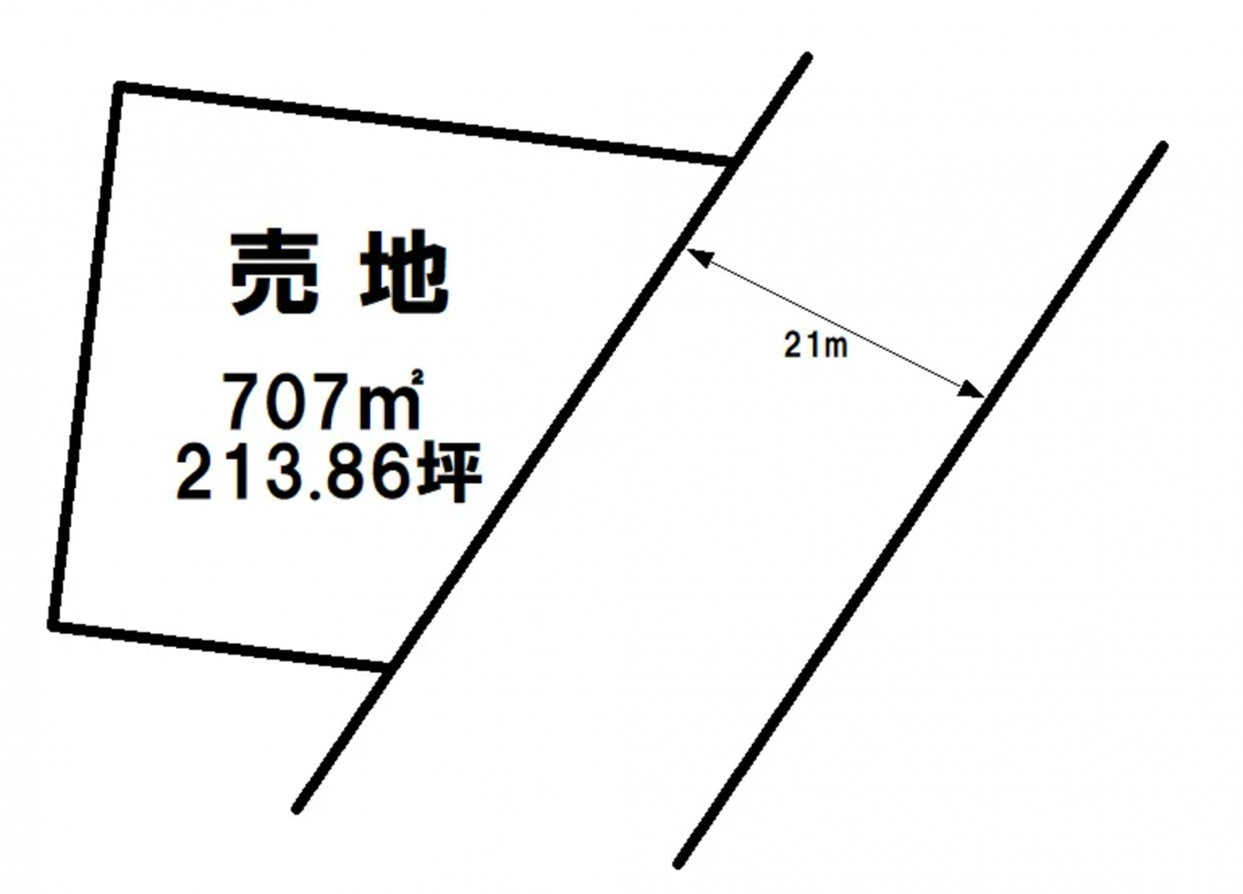 真岡市田町、土地の間取り画像です