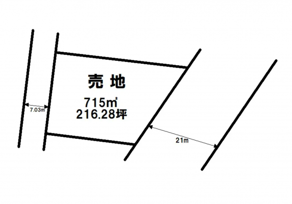 真岡市田町、土地の間取り画像です