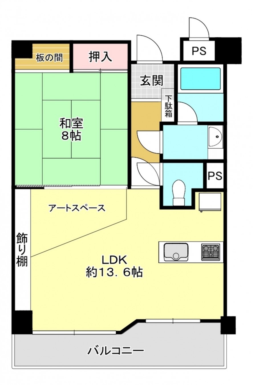 芳賀郡益子町大字益子、マンションの間取り画像です