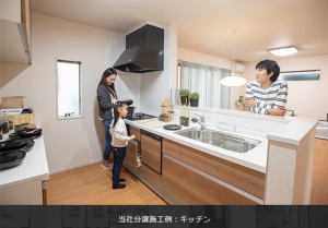 真岡市久下田西、新築一戸建てのキッチン画像です