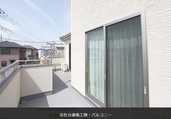 真岡市久下田西、新築一戸建てのバルコニー画像です