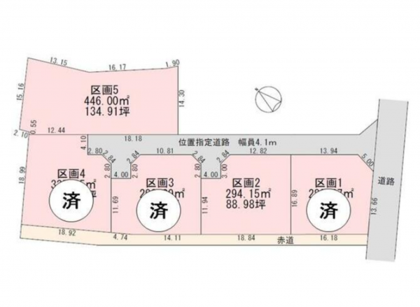 芳賀郡益子町大字七井、土地の間取り画像です