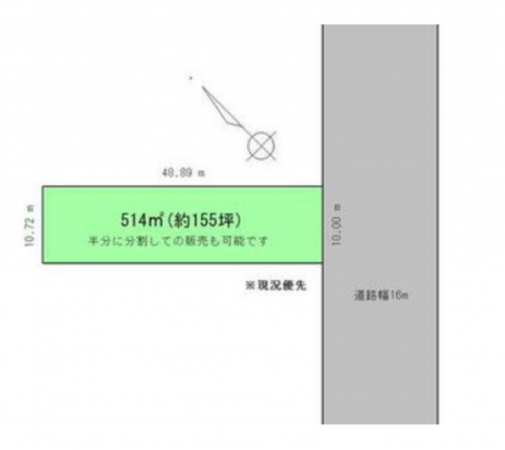 真岡市西郷、土地の間取り画像です