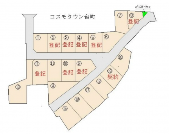 真岡市台町、土地の間取り画像です