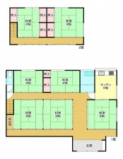 真岡市高田、中古一戸建ての間取り画像です