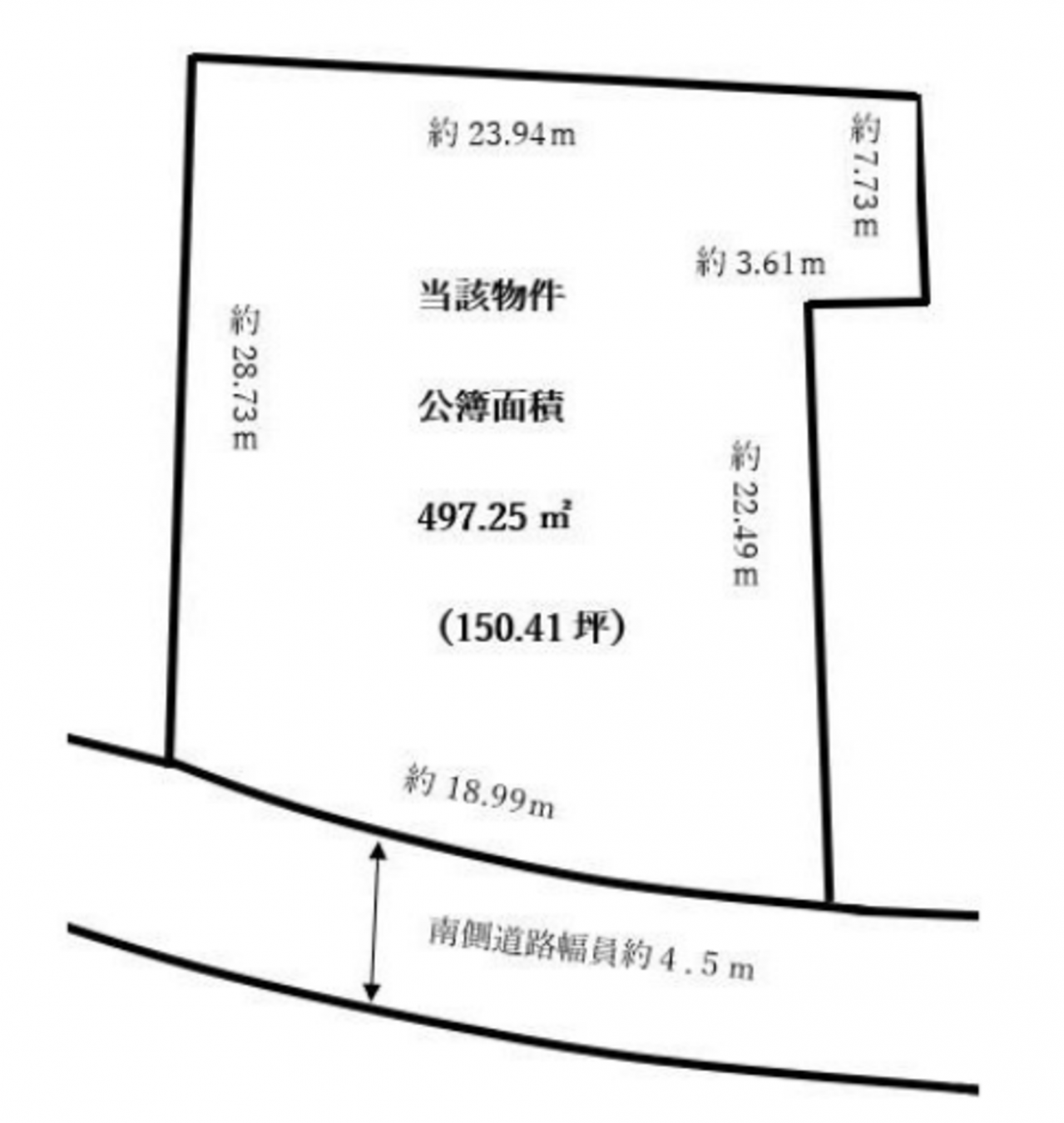 真岡市阿部品、土地の間取り画像です