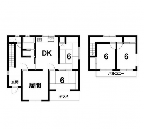 真岡市台町、中古一戸建ての間取り画像です