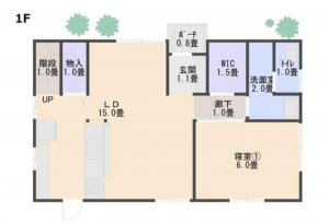 真岡市久下田西、中古一戸建ての間取り画像です
