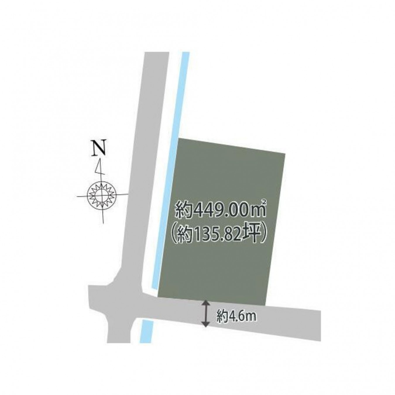 真岡市西郷、土地の間取り画像です