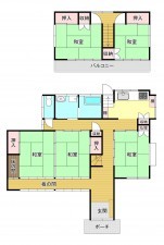 真岡市高勢町、中古一戸建ての間取り画像です