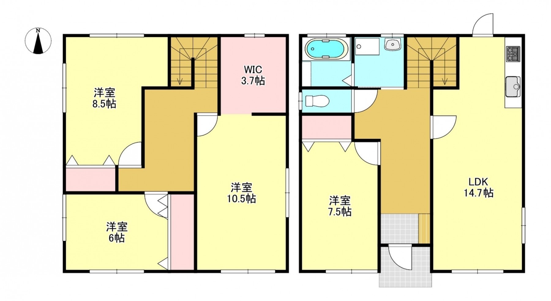 芳賀郡益子町大字七井、中古一戸建ての間取り画像です