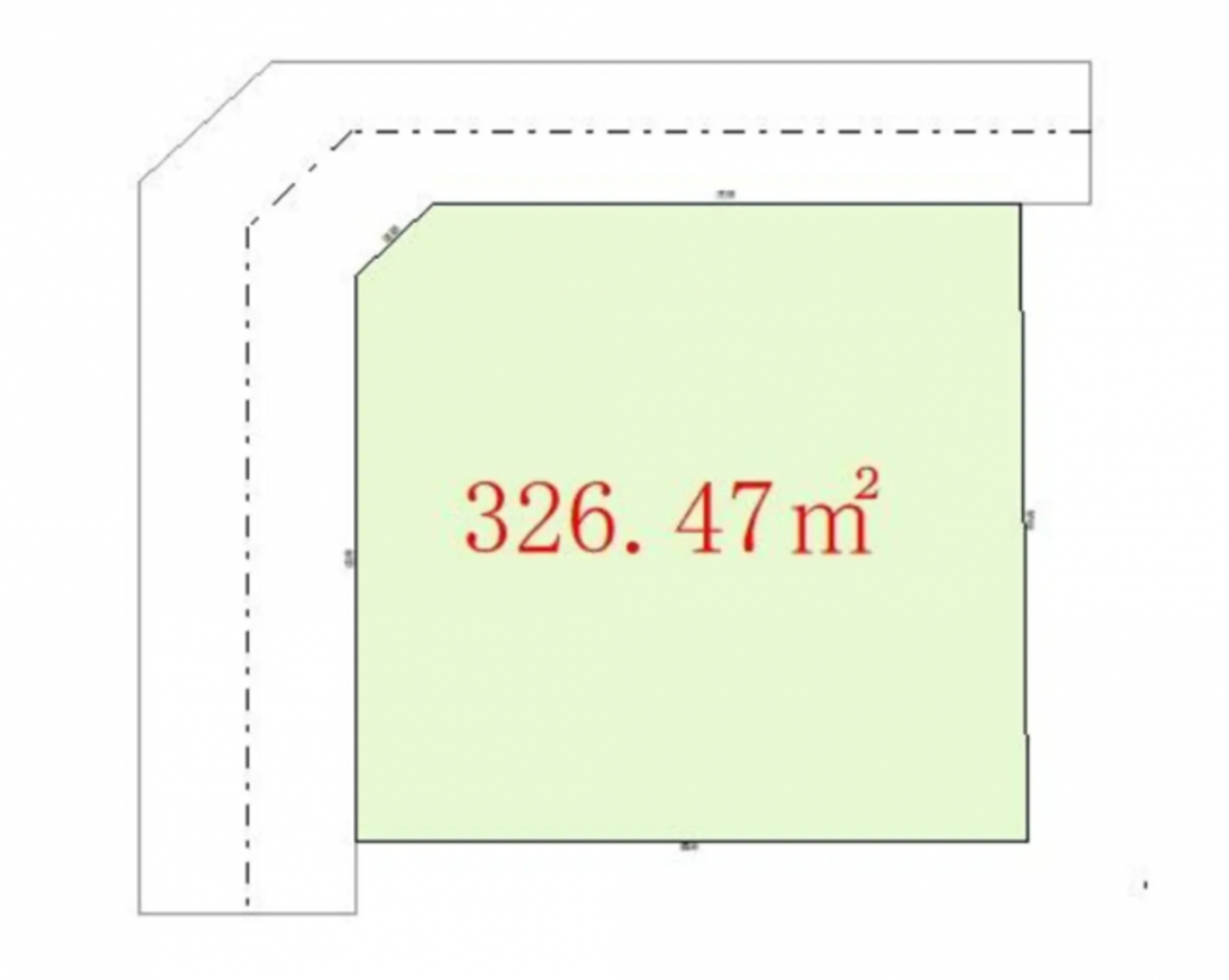 真岡市久下田西、土地の間取り画像です