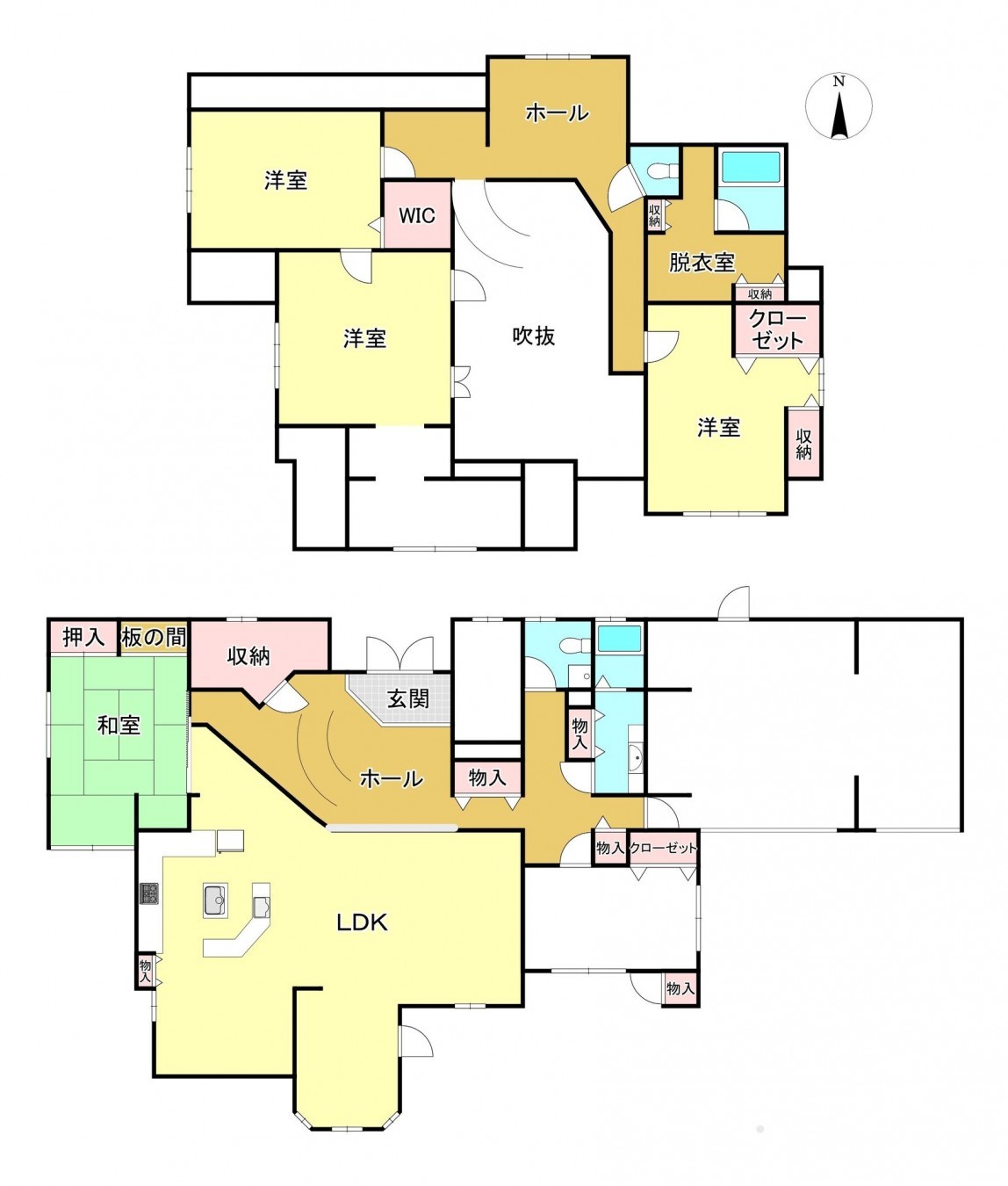 芳賀郡益子町大字大沢、中古一戸建ての間取り画像です