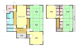 真岡市寺内、中古一戸建ての間取り画像です