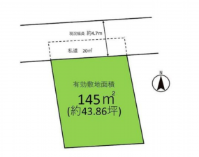 芳賀郡芳賀町大字稲毛田、土地の間取り画像です