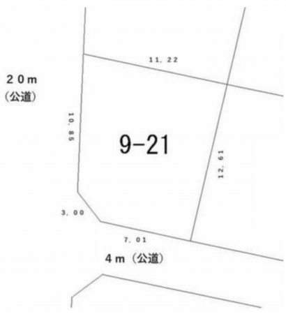 真岡市亀山、土地の間取り画像です