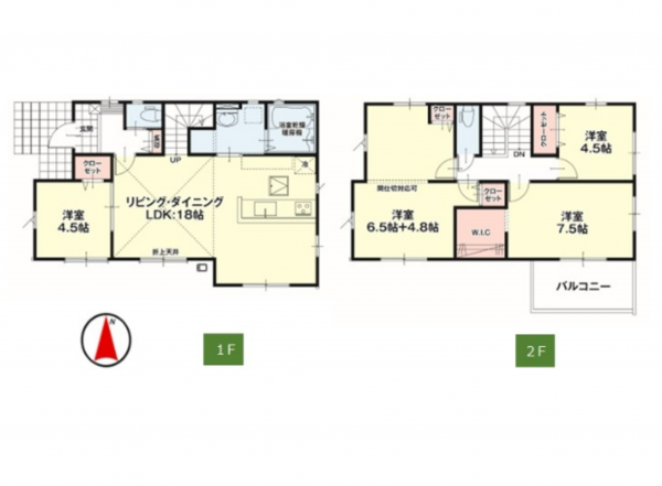 真岡市高勢町、新築一戸建ての間取り画像です