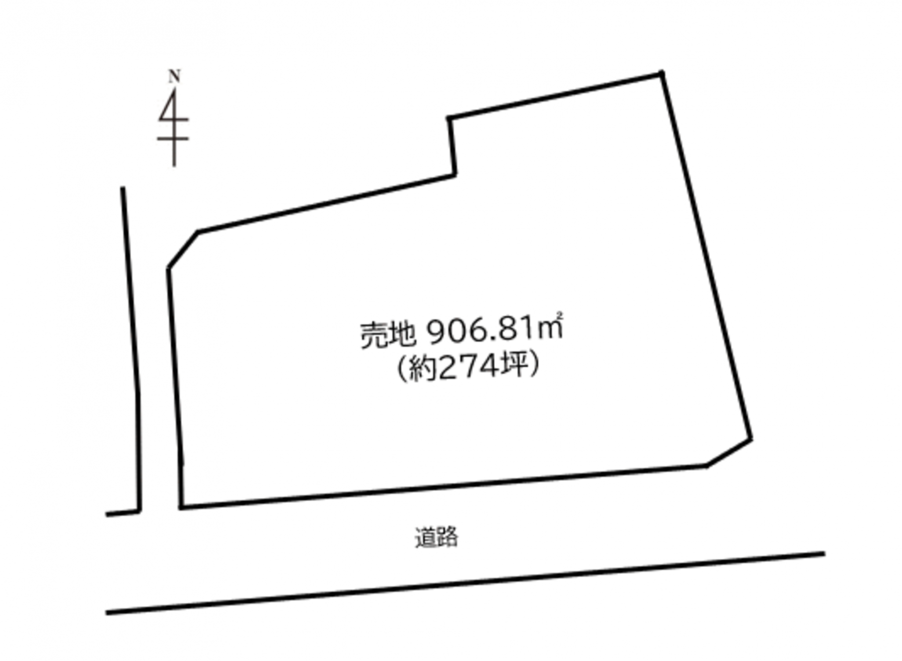芳賀郡益子町大字塙、土地の間取り画像です