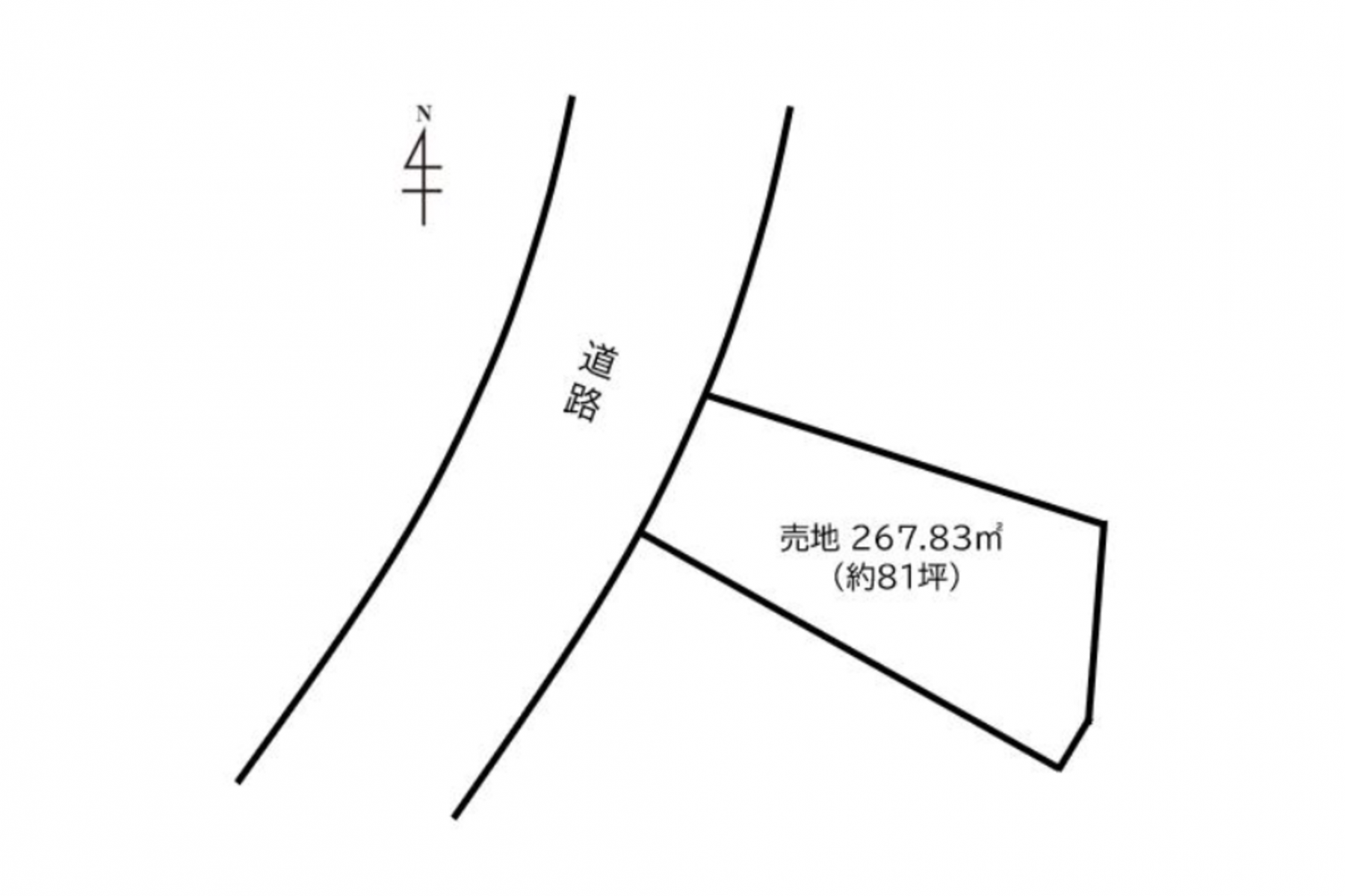 真岡市熊倉、土地の間取り画像です