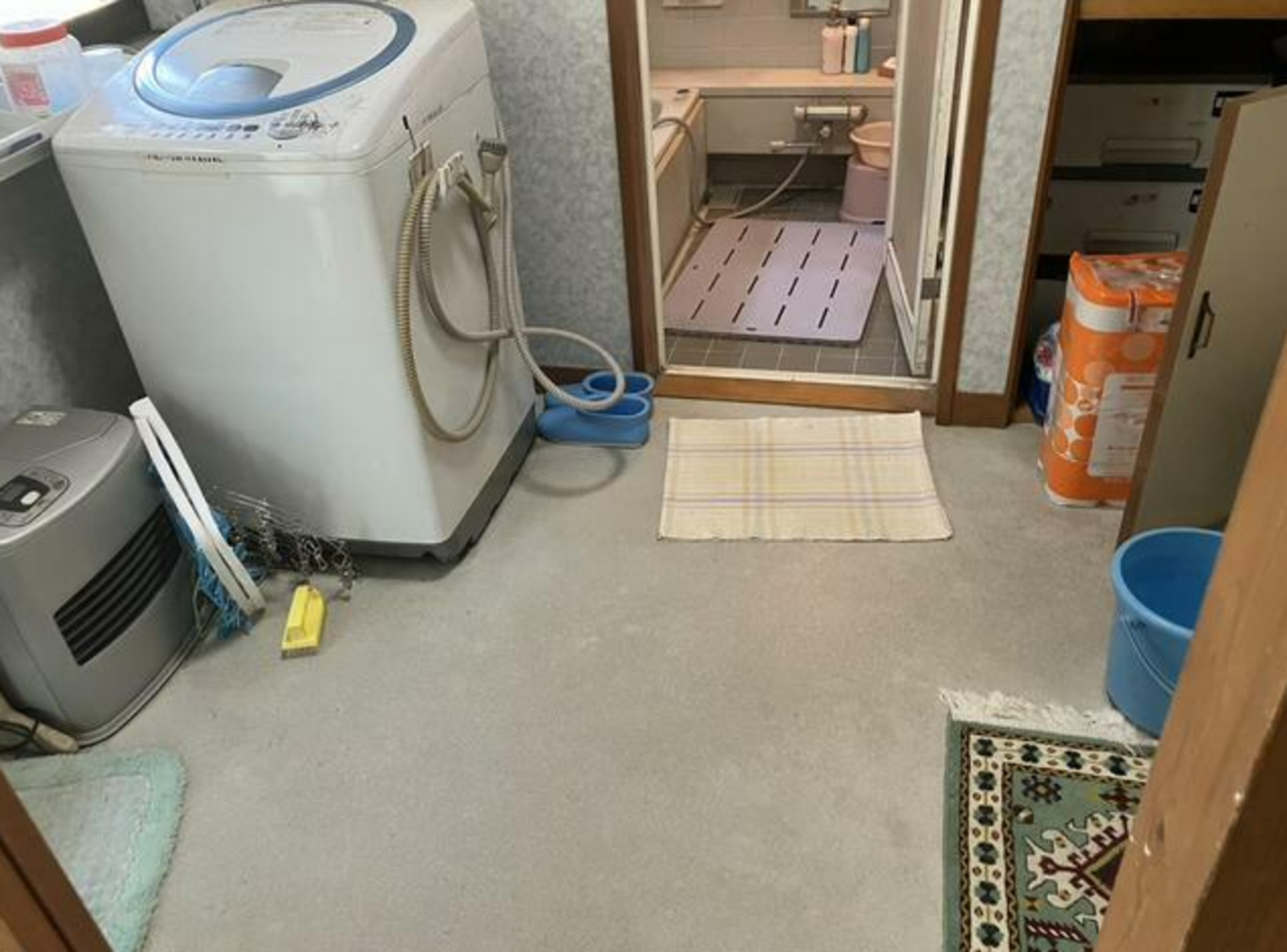 真岡市白布ケ丘、中古一戸建ての洗面画像です