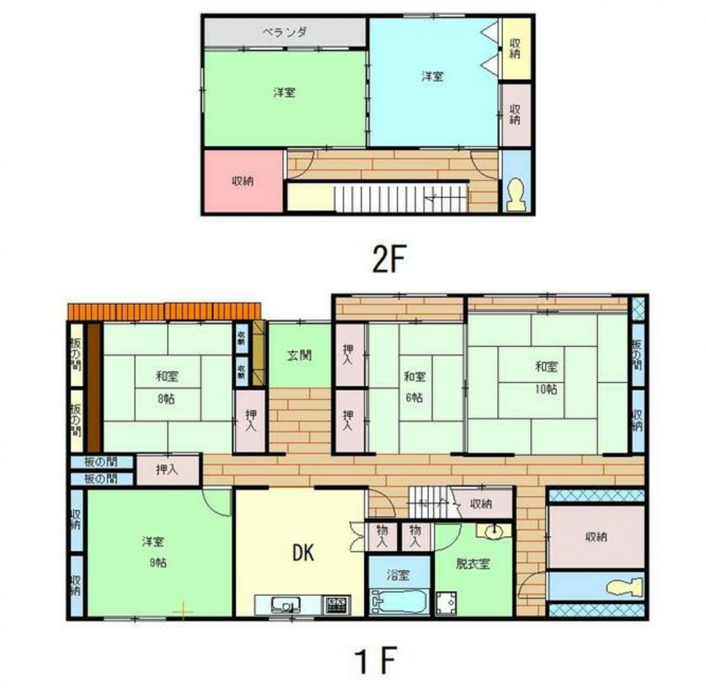 真岡市白布ケ丘、中古一戸建ての間取り画像です