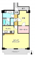 真岡市並木町、マンションの間取り画像です