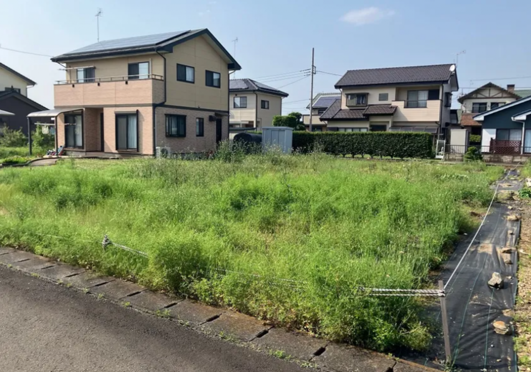 芳賀郡益子町大字前沢、土地の画像です