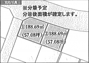 真岡市東光寺、土地の間取り画像です