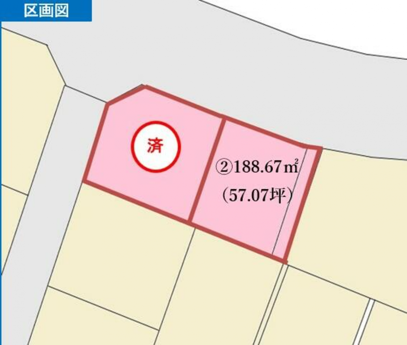 真岡市東光寺、土地の間取り画像です