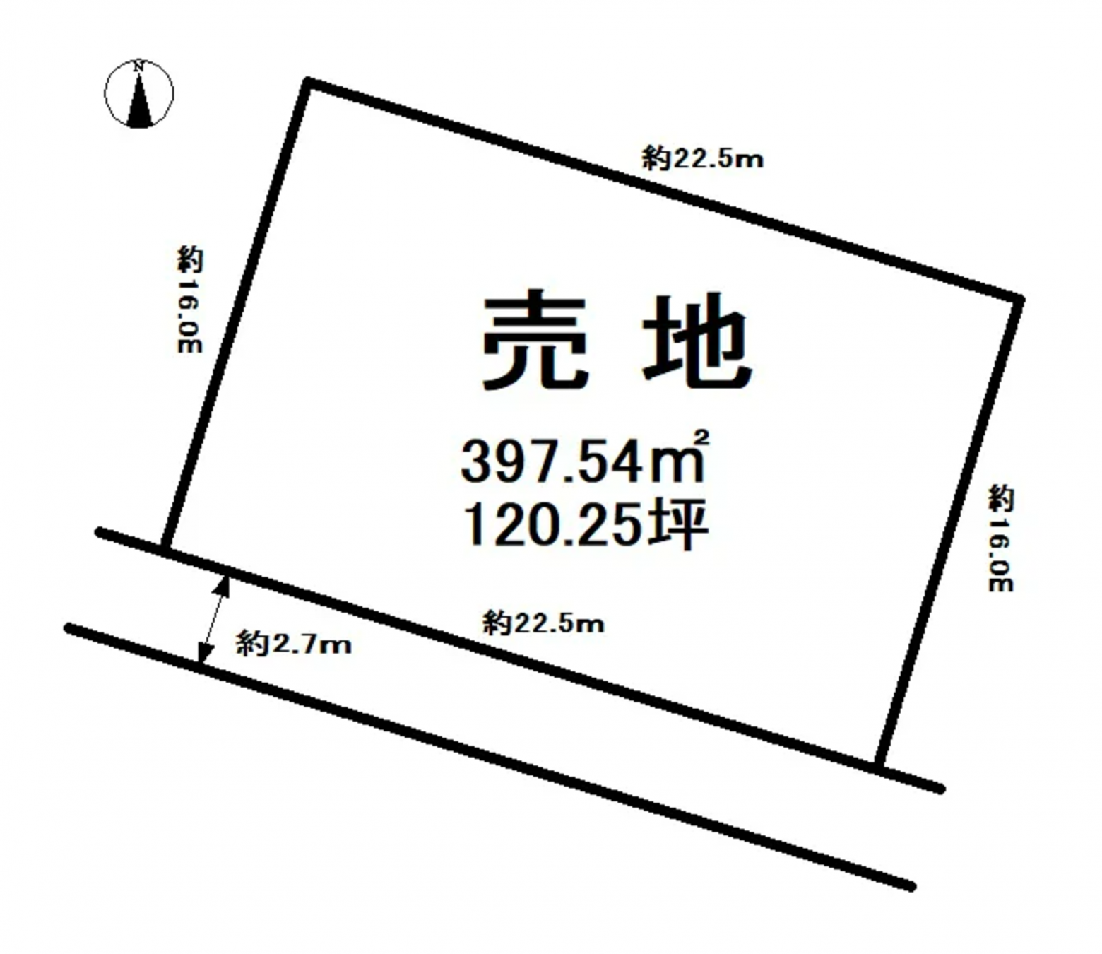 真岡市寺内、土地の間取り画像です