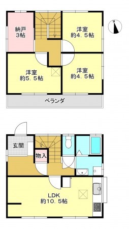 芳賀郡益子町大字塙、中古一戸建ての間取り画像です