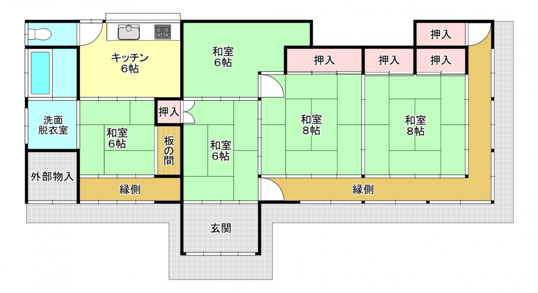 芳賀郡芳賀町大字稲毛田、中古一戸建ての間取り画像です