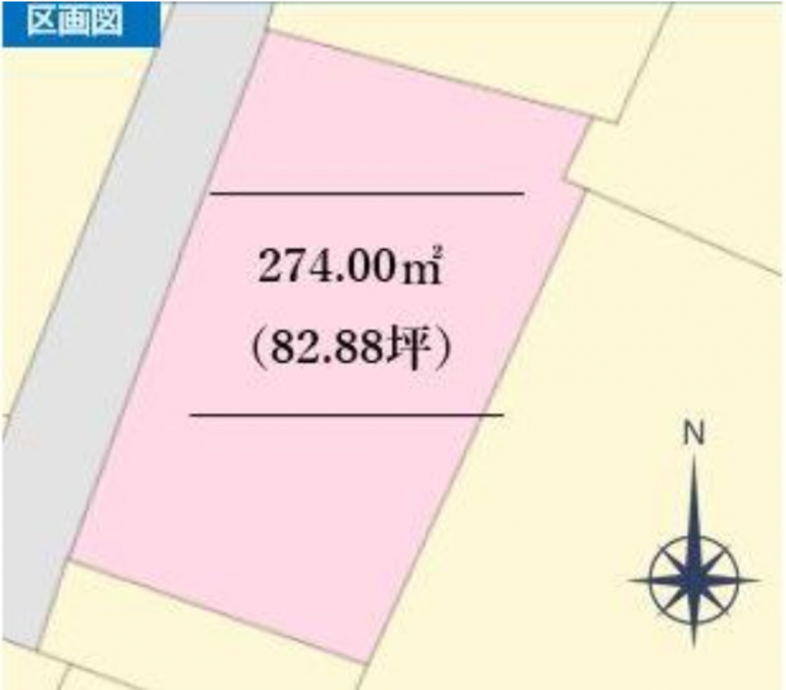 真岡市八木岡、土地の間取り画像です